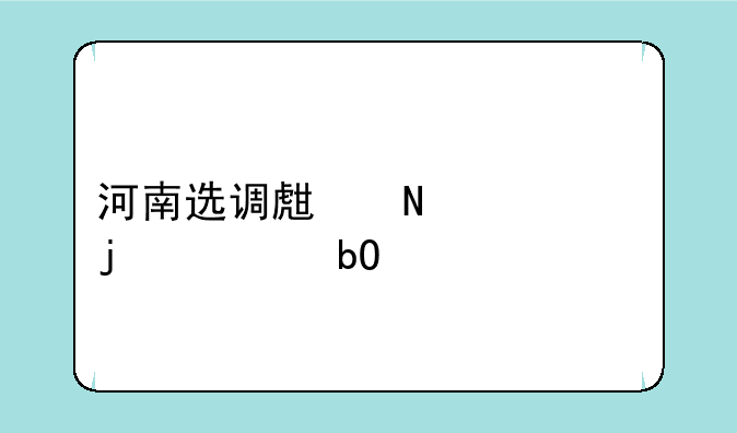 河南选调生哪个市的容易考